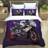 Мотоцикл Aprilia 3D НОВЫЙ Пододеяльник Наволочка Комплект постельного белья Взрослый Мальчик Девочка Украшение спальни Детский Односпальный Двуспальный Большой
