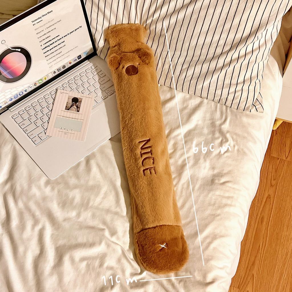 Long Hot Water Bottle for Women, Specifically for Use in Bed, Extended Length, Refillable, Water-Filled Heating Pad, Perfect for Student Dorms, Foot
