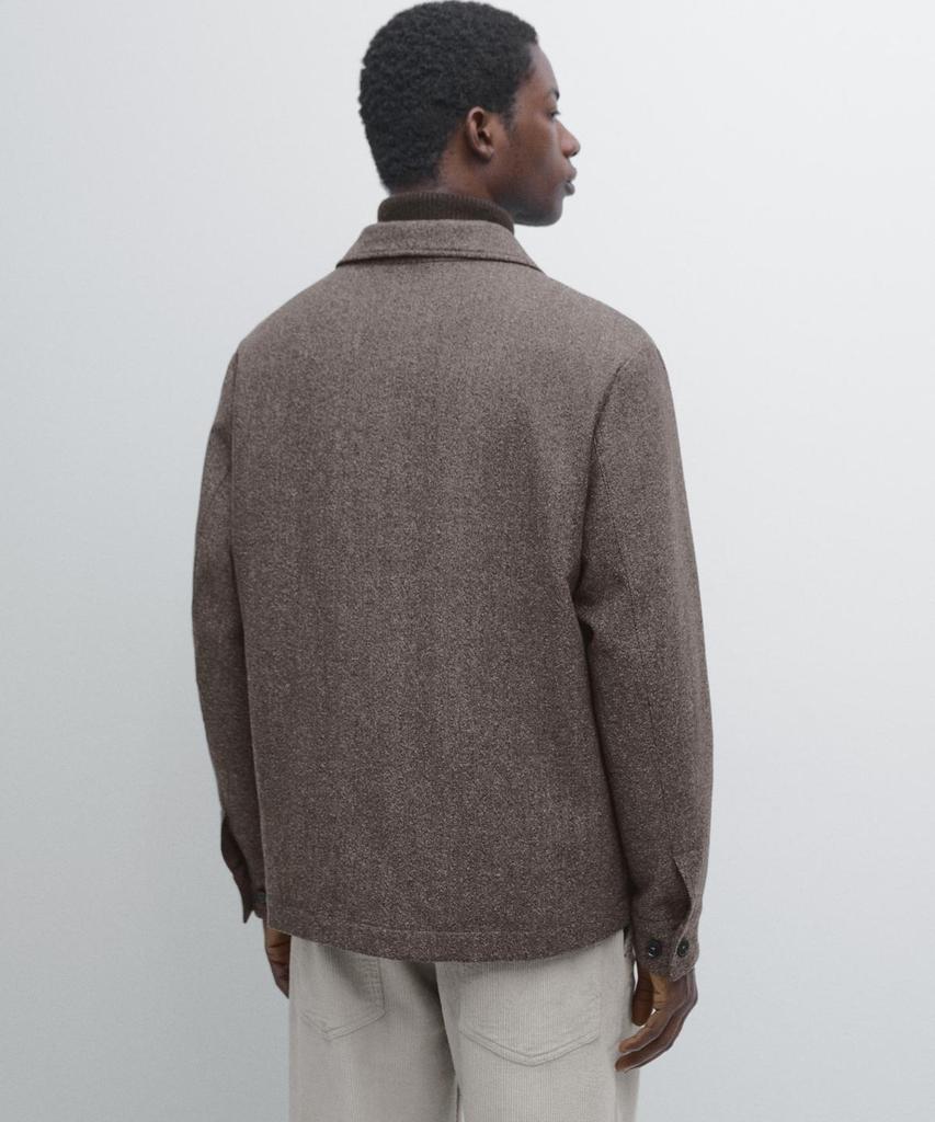 Шерстяной кардиган Massimo Dutti в елочку