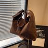 Suede Shoulder Tote: Fashionable, Spacious, Simple Style Handbag