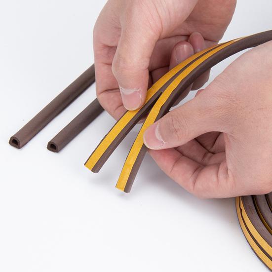 Уплотнительная лента 10 м, эластичная звукоизоляционная резиновая универсальная длинная дверная стопорная лента для раздвижных дверей