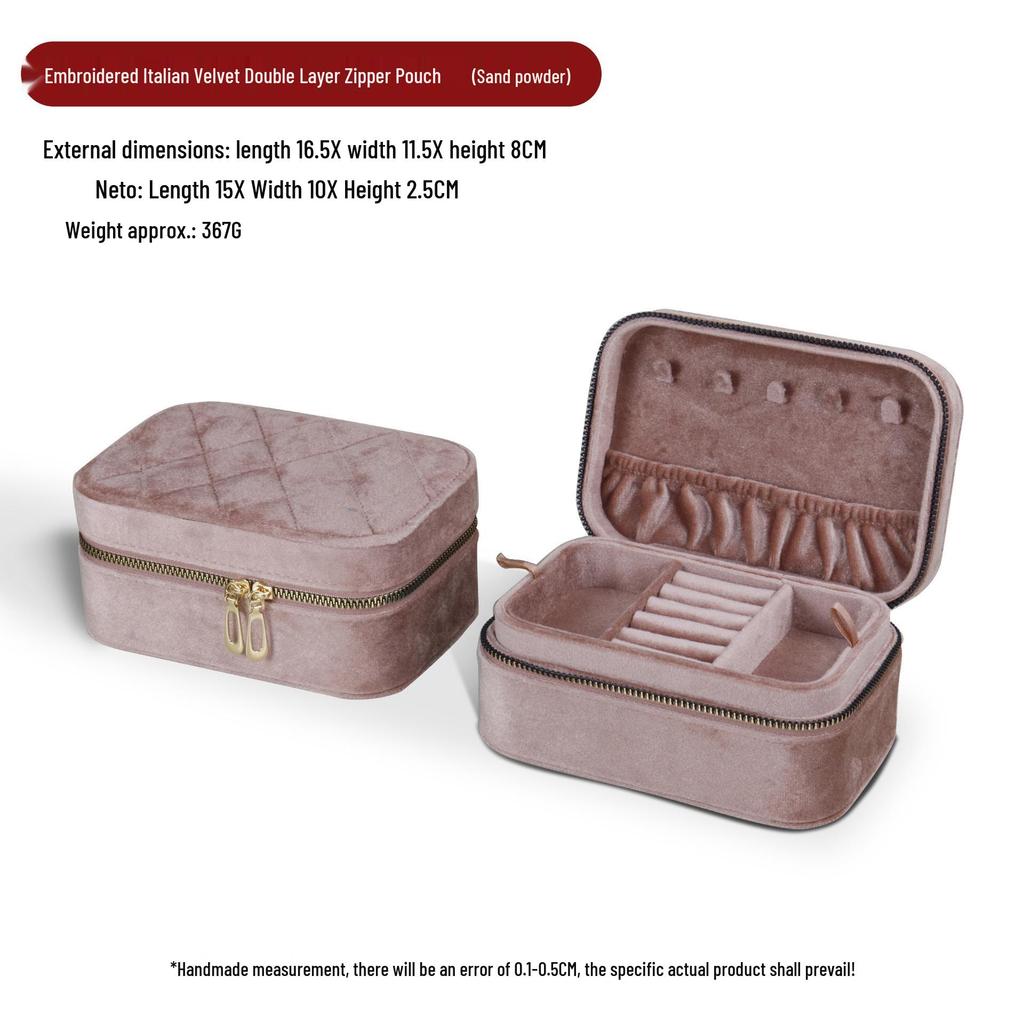 Роскошная бархатная шкатулка для украшений для колец, ожерелий и серег-пусетов - Портативное и элегантное решение для хранения