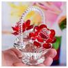 3.3*3.1 Inch Decorative Ornaments Crystal Home Decoration Basket Ornaments  Living Room