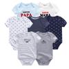 7 PCS/lot Newborn Baby Bodysuits Short Sleevele Baby Clothes O-Neck Baby Jumpsuits