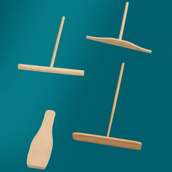 1/1 Set Crepe Spreader Heat-resistant Burr-free Non-stick Time-saving Scratch Resistant Bamboo Dragonfly Egg Pie Scraper Home Supply