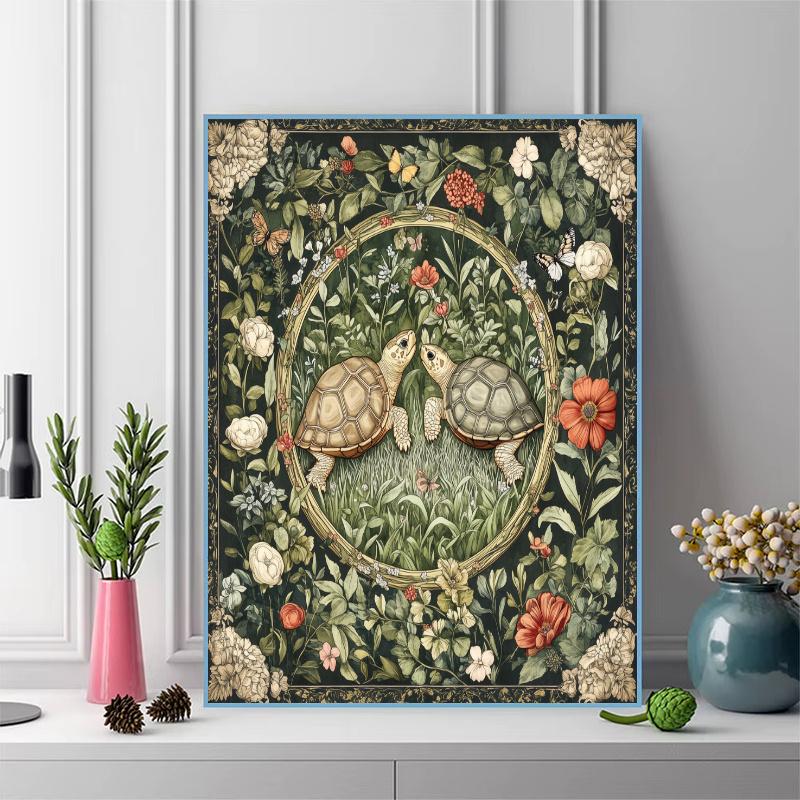 Green turtle Pattern 3pcs 100% Round Full Drill 5D DIY Diamond Painting Embroidery Cross Stitch Rhinestone Décor