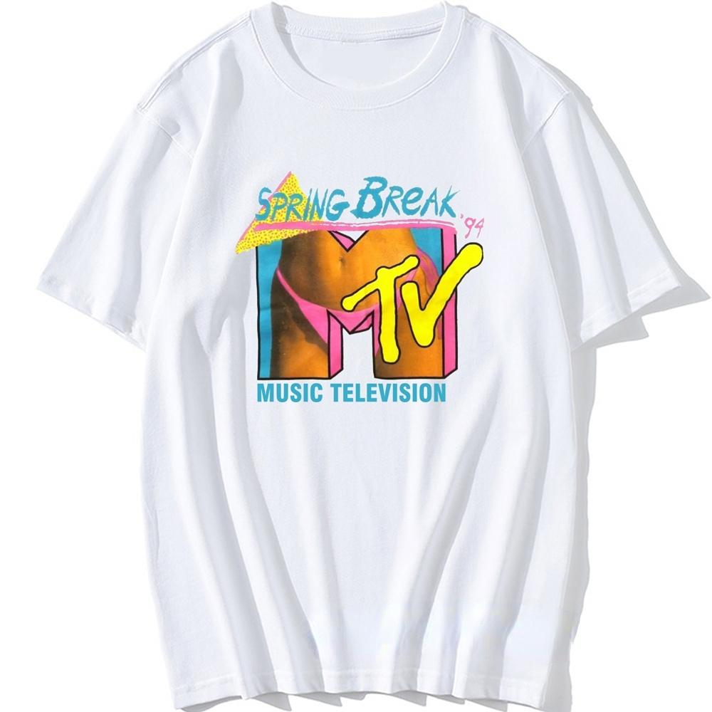 Футболка с ретро-логотипом MTV Music, Весенние каникулы 94, Мужская футболка в стиле ретро, Рок, Хип-хоп, Телешоу, Женская, Мужская, Летняя мода, Футболка с коротким рукавом