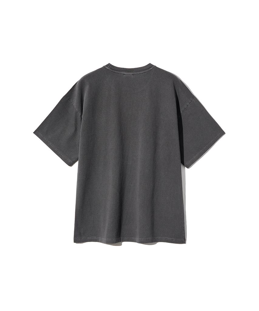 GAKKAI UNIONS Hero World Pigment Short Sleeve T-Shirt Charcoal