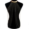 Body Chain Multi-layered Tassel Chest Chain Snake Bone Shape Adjustable Beach Bikini Body Jewelry Nightclub Party Necklace