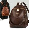 Fashion Simple Women Backpack Vintage Pu Leather Travel Back Pack Casual Shoulder Bags High Quality Teenagers Girls School Bags