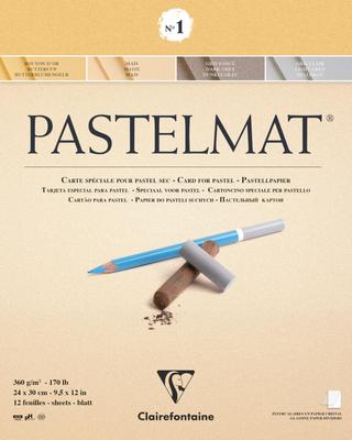 Пастель Матовая 1 12 для и Цветная Clairefontaine cf96017 Нет. Блок, 24x30см, Листы, 360г/м² Без кислоты, Бумага без кислоты, Пастели,