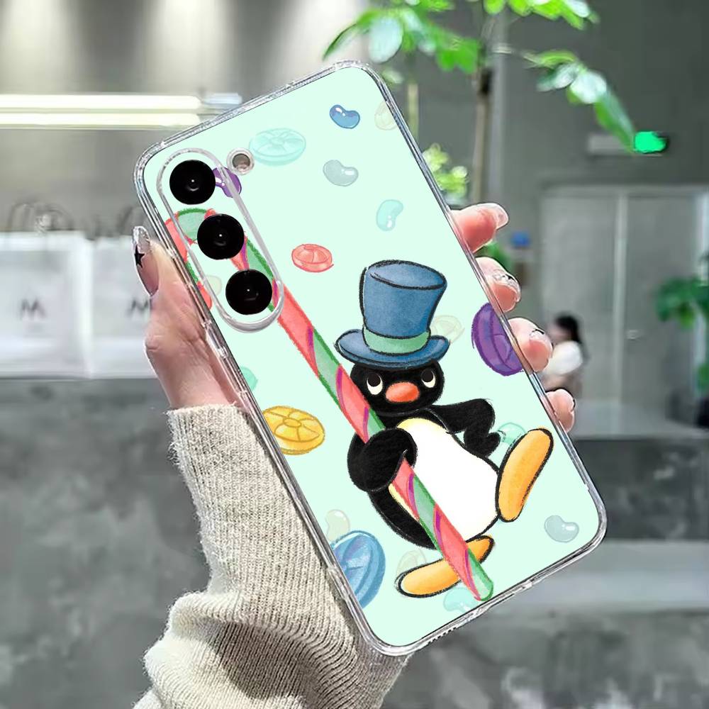 Emoticons P-Pingu Penguin Phone Case For Samsung Galaxy A91,80,73,72 ,71,53,52,32 ,31,22,21s,20,Transparent Case