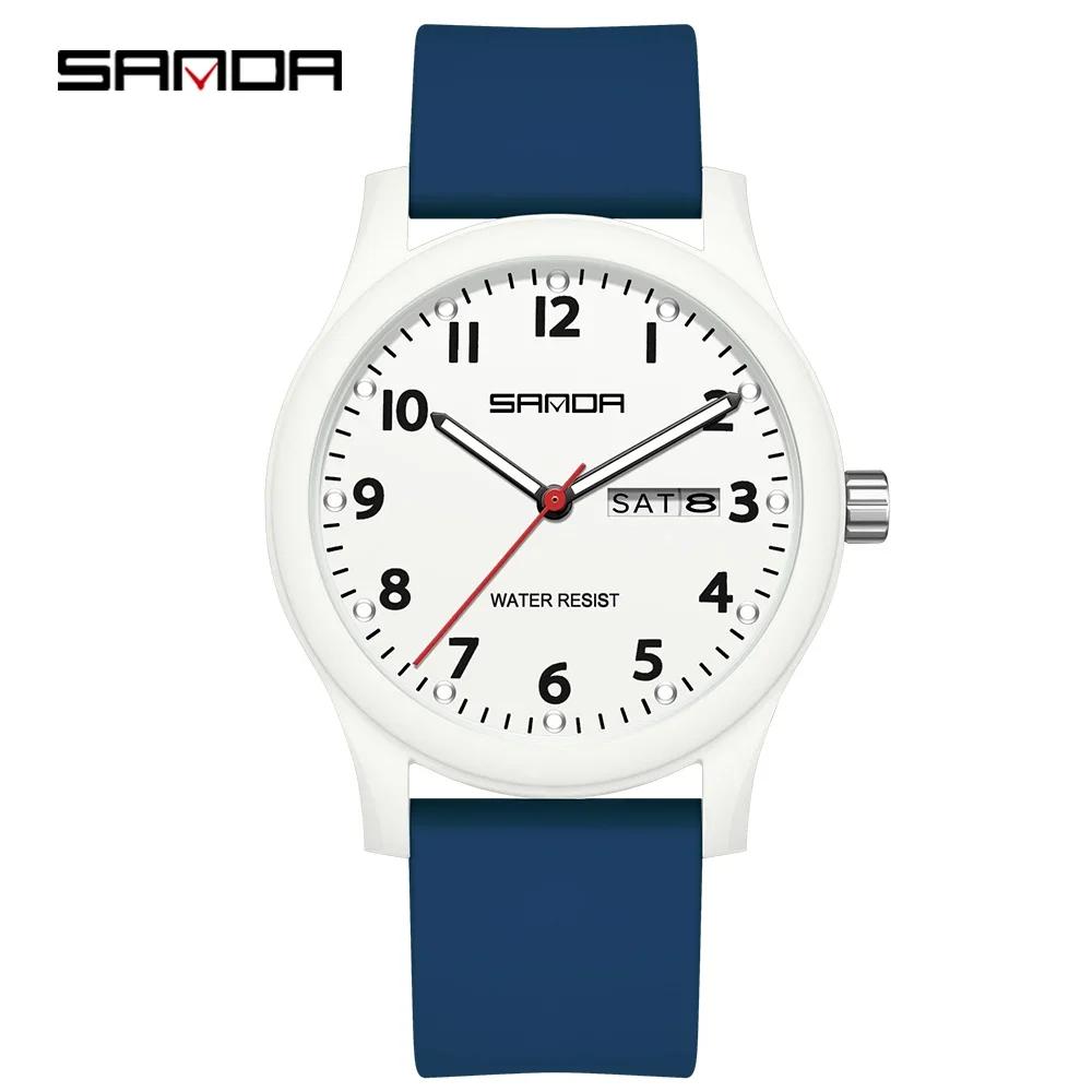 SANDA 3263 Calendar Waterproof 2 Women's Minimalist Women's Quartz Watch Clock Minimalist Style