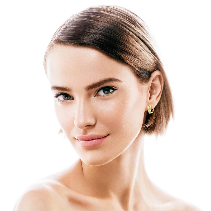 Gica Gema Europe And The United States Light Luxury Moissanite Earrings Female Temperament Senior Personality Earrings Daily Commute Accessories