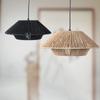 Boho Paper Rope Hand Woven Lampshade Rattan Chandelier Lamp Covers Light Lamp Pendant Cover For Homestay Restaurant Home Decor