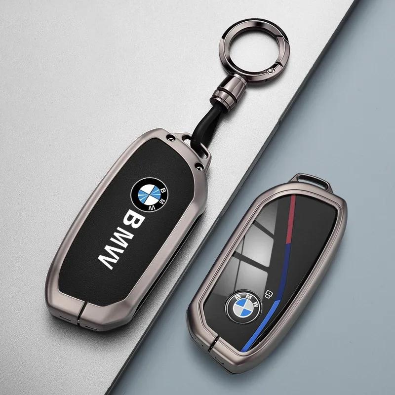 NEW Metal Car Key Case Cover Shell Fob For BMW i7 X7 G07 LCI iX I20 X1 U11 7 Series G70 G09 XM U06 G81 M3 2023 Protector Keyless PO2