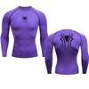 Printed Men's Athletic Compression Shirts Athletic Quick Dry Breathable Rash Guard Athletic Tight Workout Tops Summer Men
