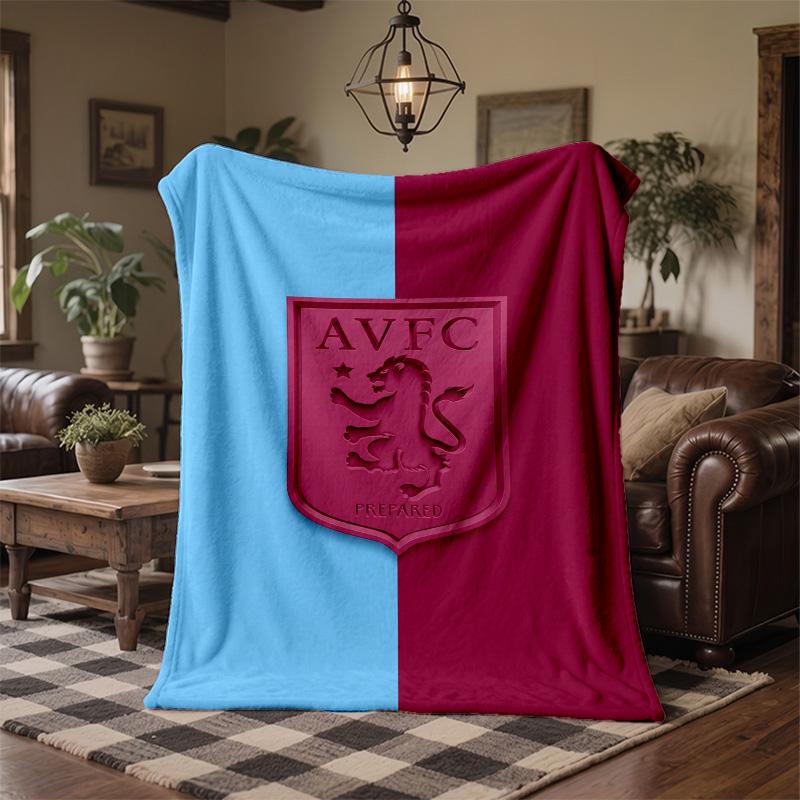 Aston Villa Football Print Flannel Blanket Soft Warm Sofa Bed Throw Blanket For Home Office Bedroom