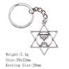 Back To School Personalized Keychains Celtic Hexagram Key Ring Audience Key Ring Material