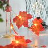 3m Led Artificial Flowers Maple Leaves String Light Garland Artificial Plants Wreath Dried Flowers For Home Decorations