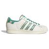 adidas Оригинальные кроссовки серии Superstar, удобные, универсальные, нескользящие, легкие, с низким верхом, для скейтбординга, унисекс, бело-зеленые, IE2931