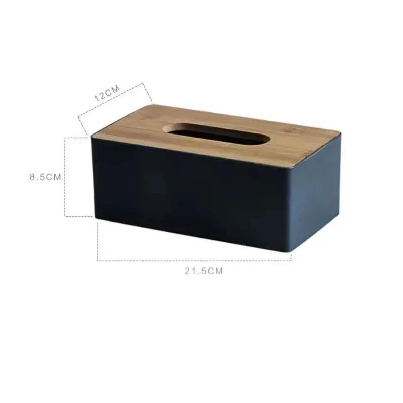 Creative Rectangular Tissue Box Hotels Guesthouses High-end Wooden Cover Paper Box Home Multifu Mobile Phone Storage Paper Boxs