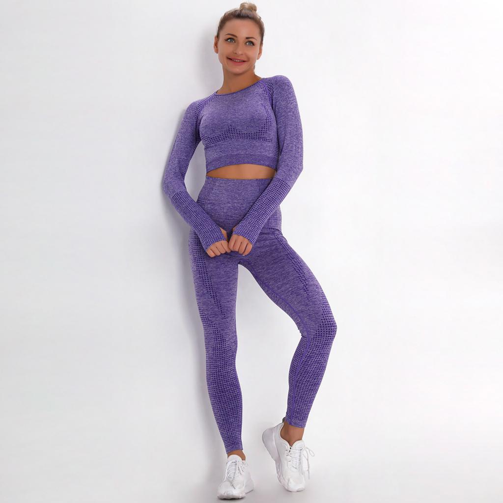 Женский цветной спортивный костюм для занятий йогой с высокой талией для фитнеса, бега и подъема бедер