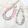 Double Mobile Phone Chain Beads Wrist Strap Keychain Girl Woman Anti-Lost Cell Phone Case Fashion Pendant Phone Lanyard