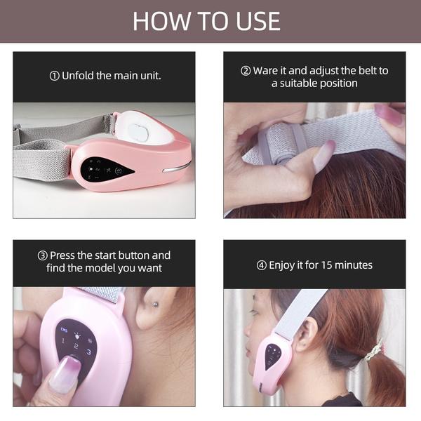 V-Face Shaping Massager Chin Lift Belt LED Photon Therapy Face Slimming Vibration Double Chin Reducer Face Lift Double Electric Face Lift Machine