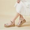 Summer Platform Wedge Sandals High Quality Pu Leather Upper Open Toe Buckle Straps Fashion Modern Shoes Women Buckle Strap 2024