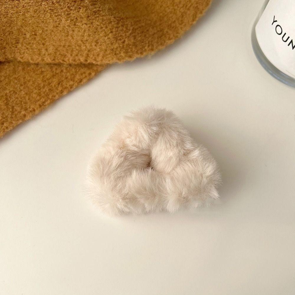 Hollow Plush Cat Ear Hair Clip Lambhair Mini Cat Ear Hairgrip Sweet Small Bear Ear Hair Claw Daily