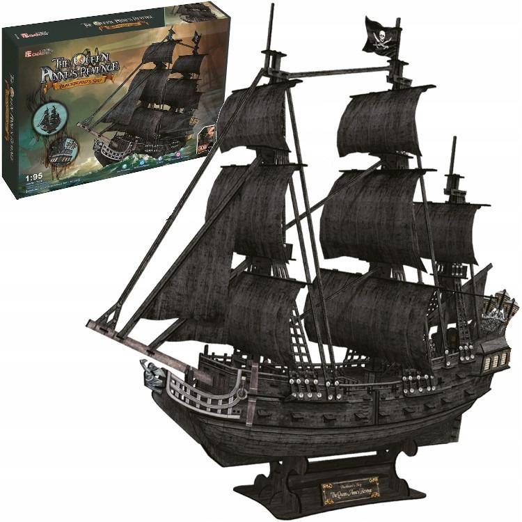 Cubic fun puzzle 3d okręt piracki zemsta królowej anny 308 elementy t4018h