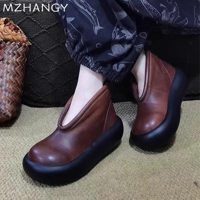 Женские мокасины на платформе, повседневные ботильоны на плоской подошве, женские кроссовки для бега на осень 2025 года, новое платье, Mujer Zapatos