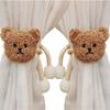 2Pcs Ins Cartoon Bear Curtain 3D Bear Curtain Tieback Window Curtain Buckles  Curtain Decor
