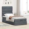 Maison Exclusive - Cadre de lit ottoman et matelas gris foncé 90x200 cm velours