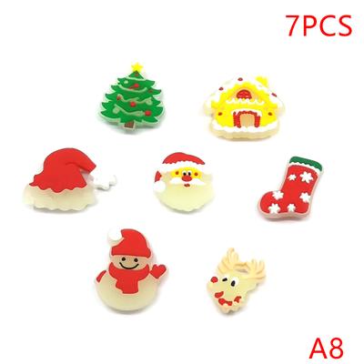 1/7 шт. светящиеся в темноте подвески для обуви на Рождество идеальный праздничный подарок креативные аксессуары для обуви зажимы для обуви украшение для обуви