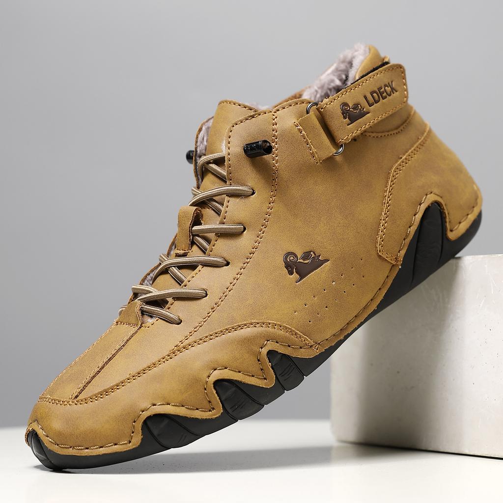 Зимние бархатные ботинки Мартина большого размера, мужские термохлопковые ботинки с высоким верхом, мужская спортивная и повседневная обувь