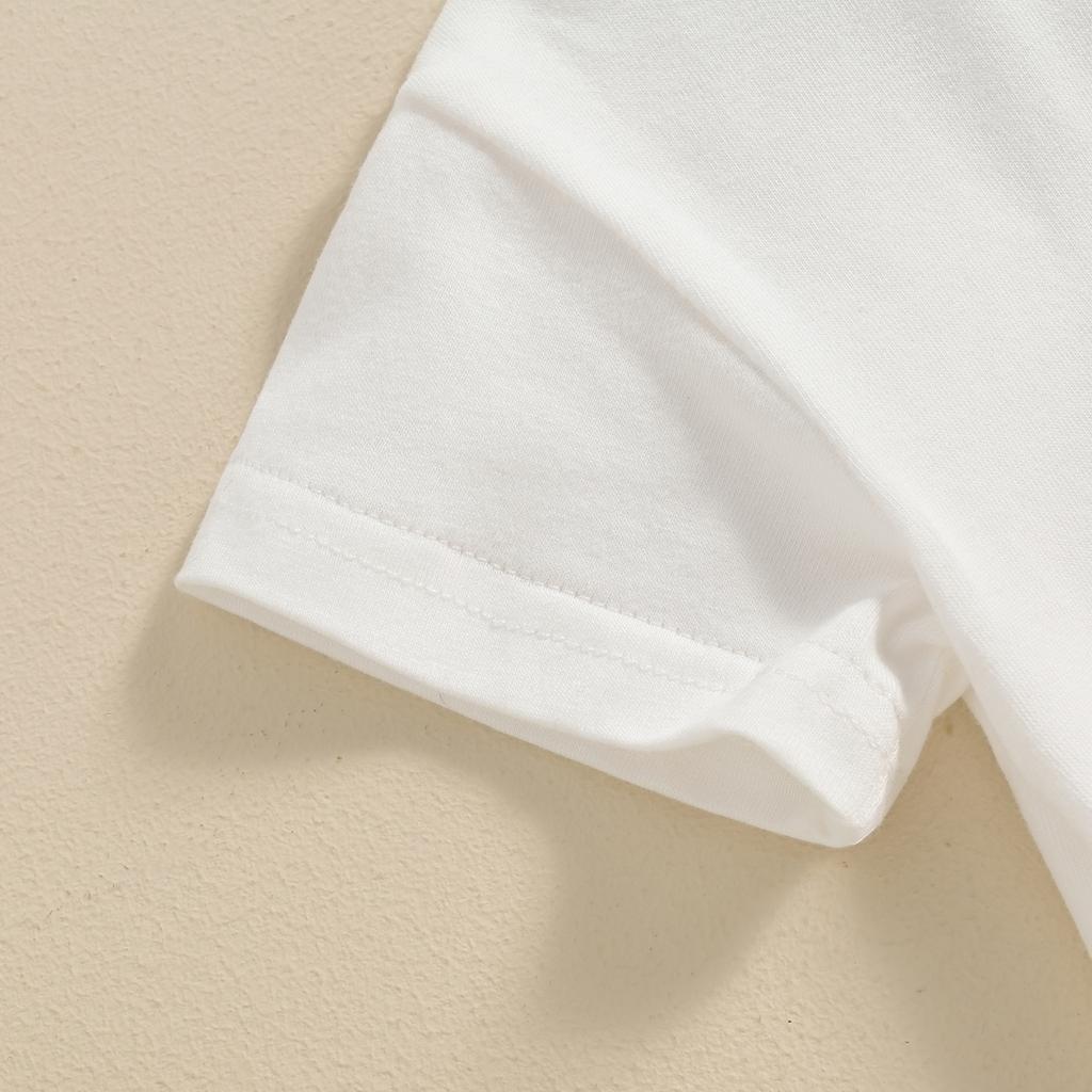 Baby Summer Romper Highland Cow Embroidery Short Sleeve Newborn Jumpsuit for Toddler Boy Girls Cute Clothes