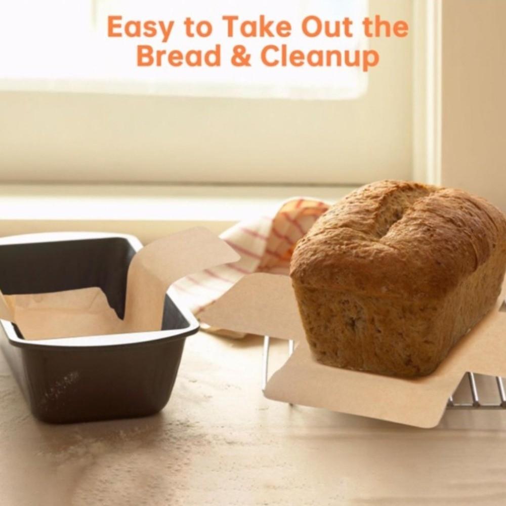 50PCS Food-Grade Loaf Pan Liners Greaseproof Bread Release Paper Heat Resistant Liners  Oven Use