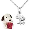 Snoopy Diamond Petit Necklace превратите его в мягкую игрушку Серебро 925 пробы Официальные товары PEANUTS Персонаж [Shinjuku Ginnokura] (Сделать набор) Женский