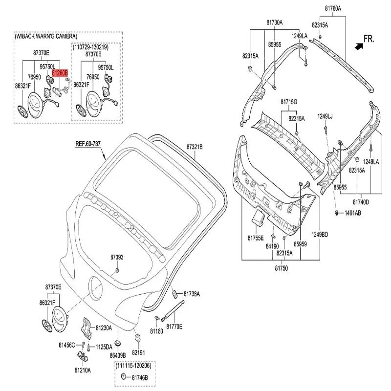 Baificar Brand New 1PCS Outside Trunk Lid Lock Handle 81260-2V010 For Hyundai Veloster 2012-2017