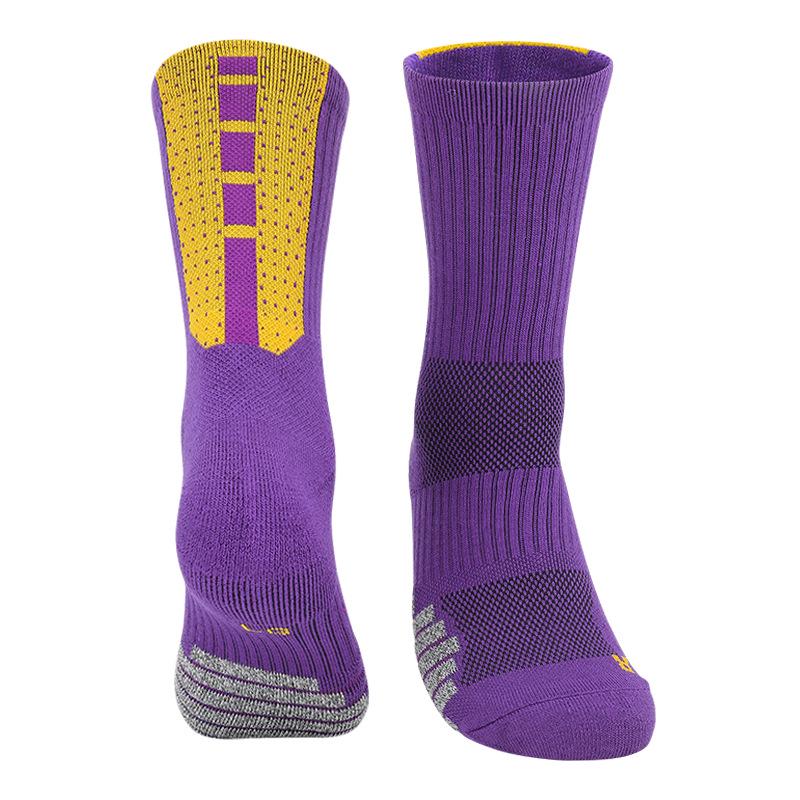 Men's Anti-Slip Sweat-Absorbent Mid-Tube Sports Socks for Basketball and Running