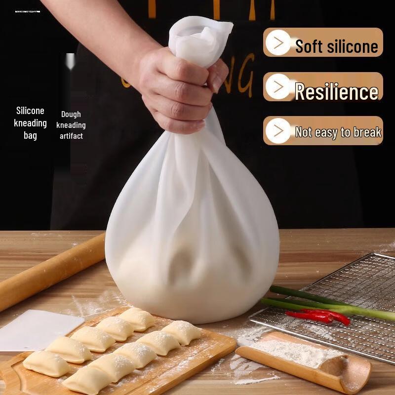 Большой утолщенный силиконовый мешок для замешивания теста (2-Pack)