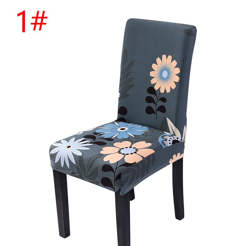 1 PC Seat Cover Chair Slipcover Floral Printing Elastic Chair Covers Stretch Spandex Generic