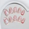 Three-dimensional lily ice flower bubble pearl gradual change pearlescent temperament ins wind removable manicure 30 pieces