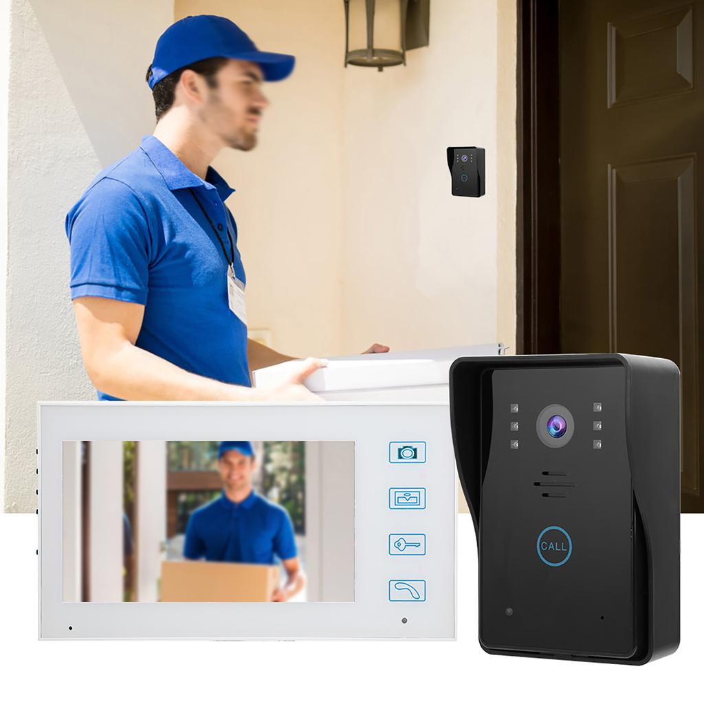 7in TFT 2V1 2.4G Wireless Video Door Phone Infrared Night Vision Intercom Camera Waterproof Doorbell