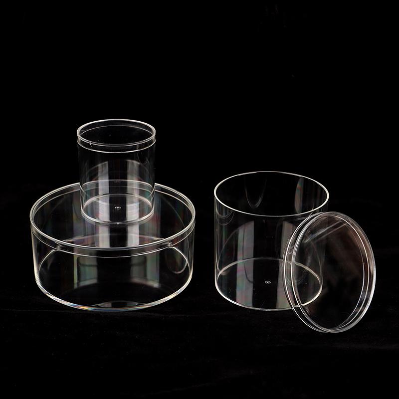 1 шт. акриловая коробка для конфет прозрачная пластиковая круглая коробка для торта десерта шоколад свадебная вечеринка сувенир упаковка контейнеры для хранения