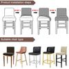 Solid Colors Bar Chair Cover Stretch For Bar Stool Short Back Dining Room Spandex Elastic Slipcover For Chairs Banquet Wedding