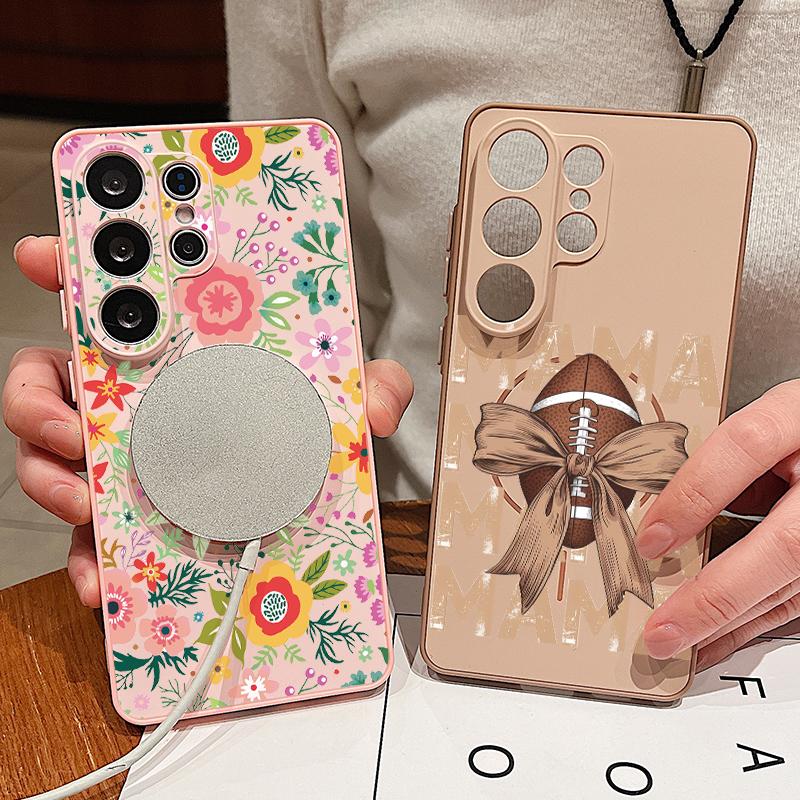 Креативный чехол-бампер с цветами и магнитом для Samsung Galaxy S26 S25 Ultra S24 S23 FE A57 A17 A56 A37 A16 A35 A55 A15 A36