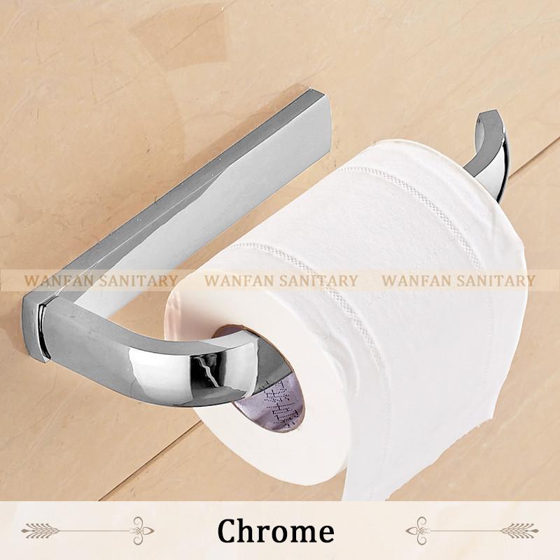 Держатель для бумаги 5 цветов, твердый латунный настенный держатель для туалетной бумаги, аксессуары для ванной комнаты, держатель для туалетной бумаги, улучшение дома F81351